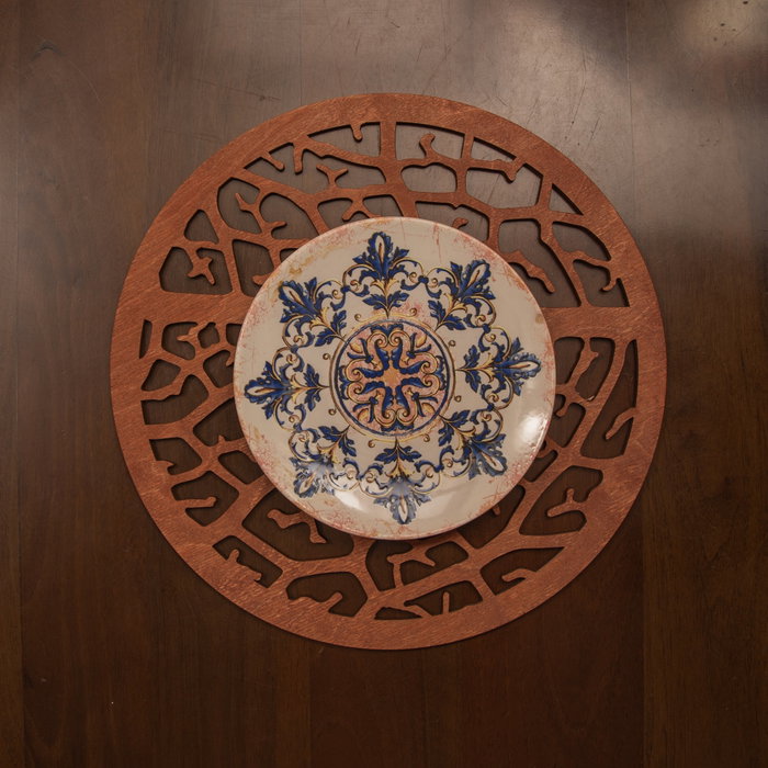 Hermia Juego de Salvamanteles Coral - Rose de Madera (4 piezas)